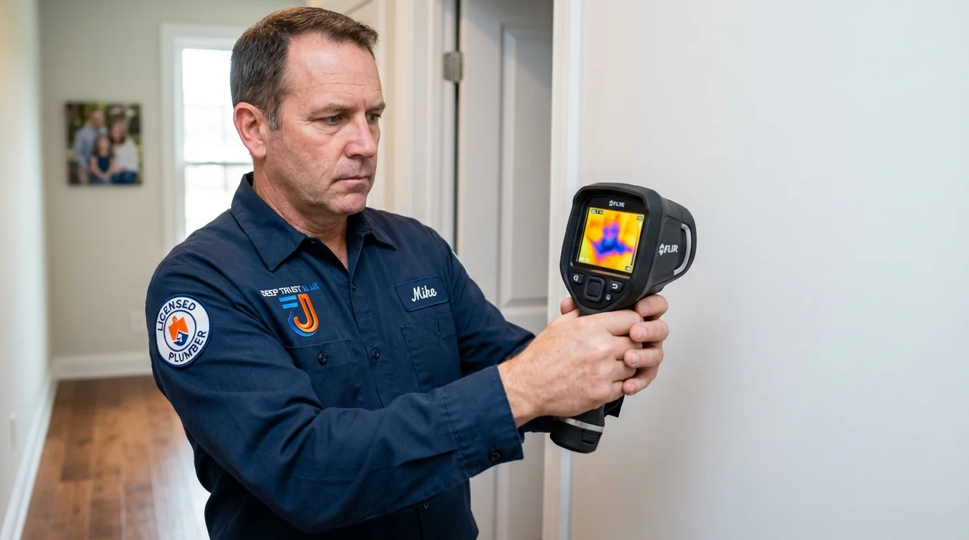 Thermal imaging leak detection by Johns Plumbing LLC in Gower